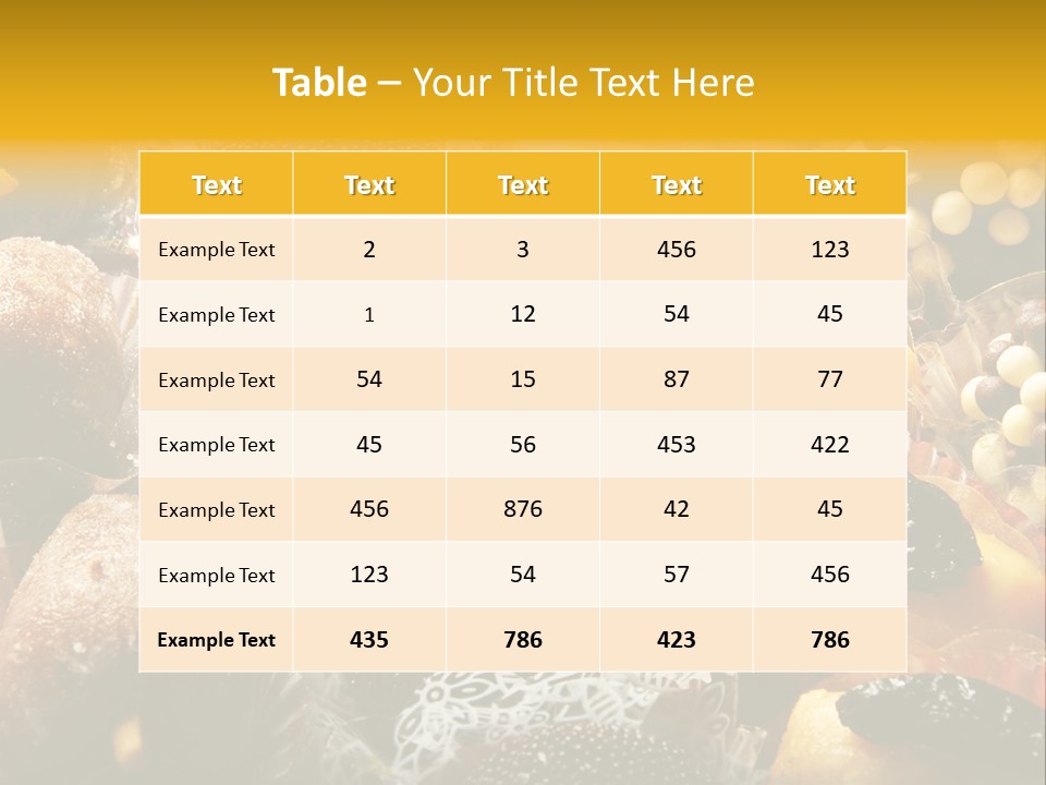 A Table Topped With Lots Of Different Types Of Pastries PowerPoint Template
