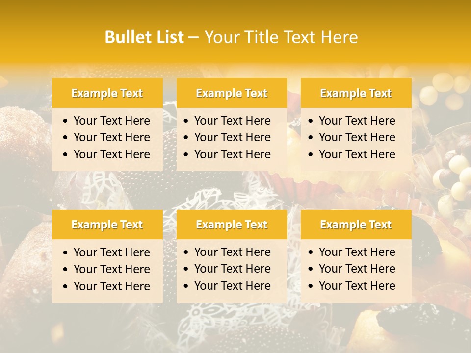 A Table Topped With Lots Of Different Types Of Pastries PowerPoint Template