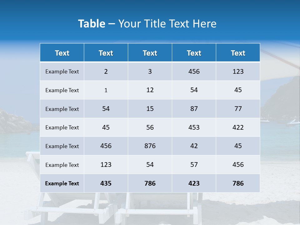 Exotic Recreation Paradise PowerPoint Template
