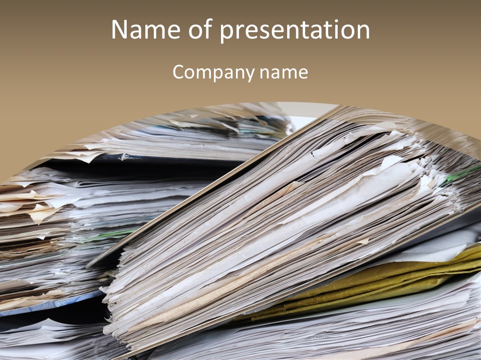 Files Headache Mess PowerPoint Template