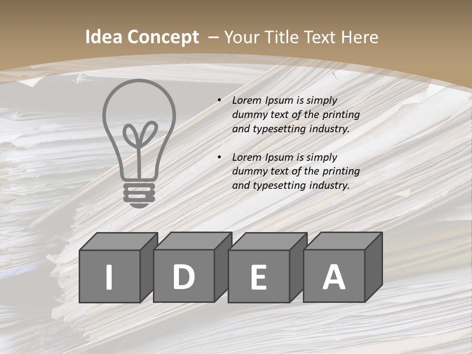 Files Headache Mess PowerPoint Template