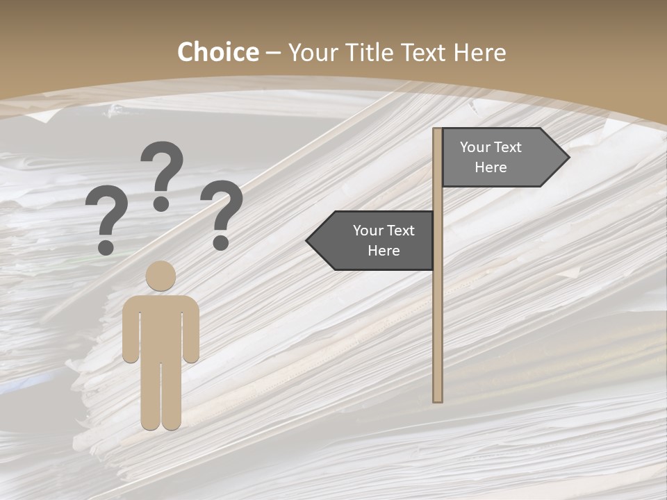 Files Headache Mess PowerPoint Template