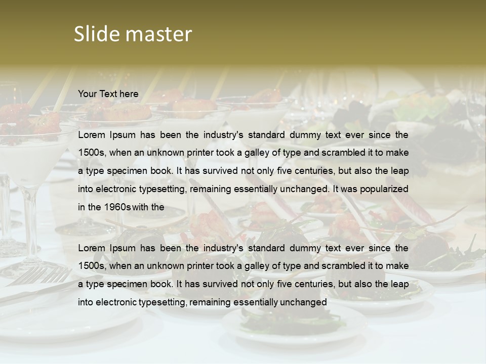 Wedding Formal Meal PowerPoint Template