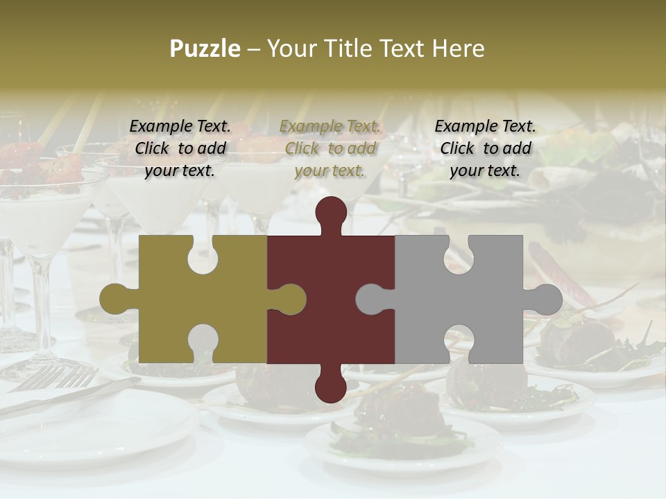 Wedding Formal Meal PowerPoint Template