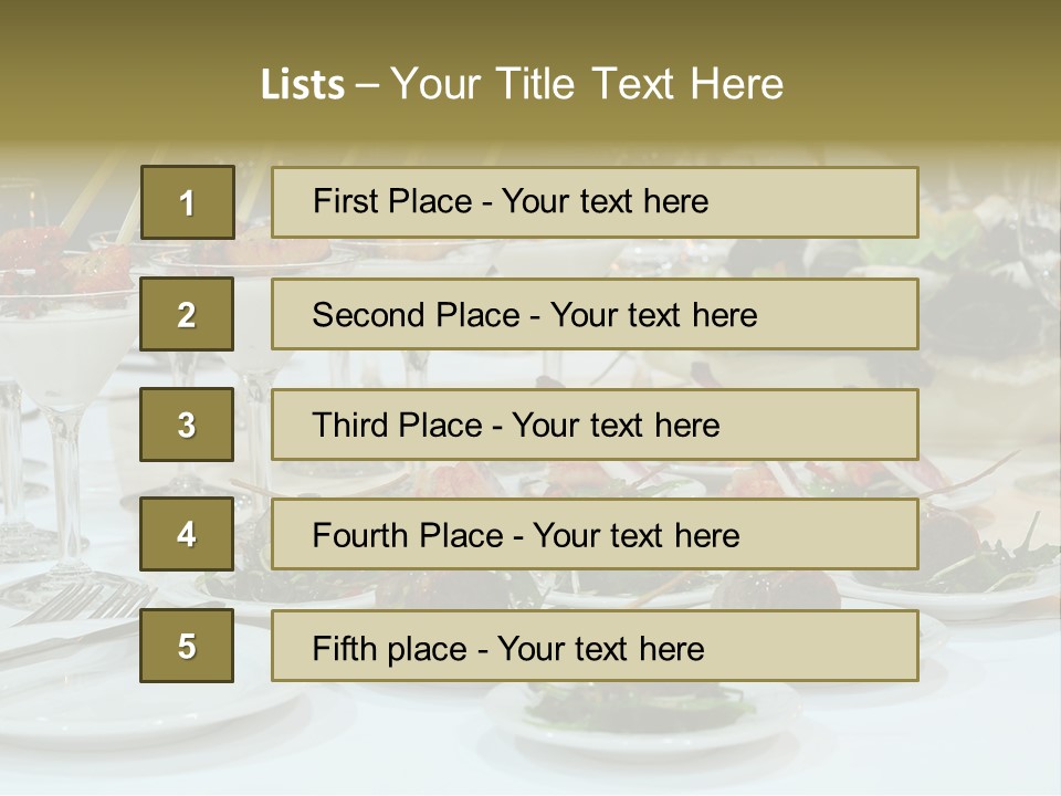 Wedding Formal Meal PowerPoint Template