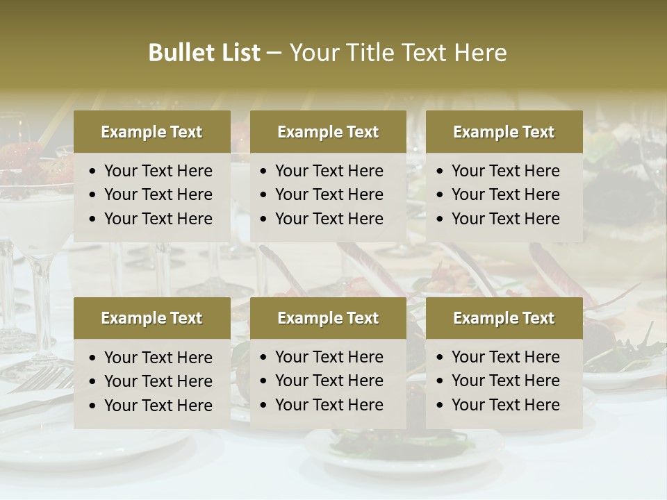 Wedding Formal Meal PowerPoint Template