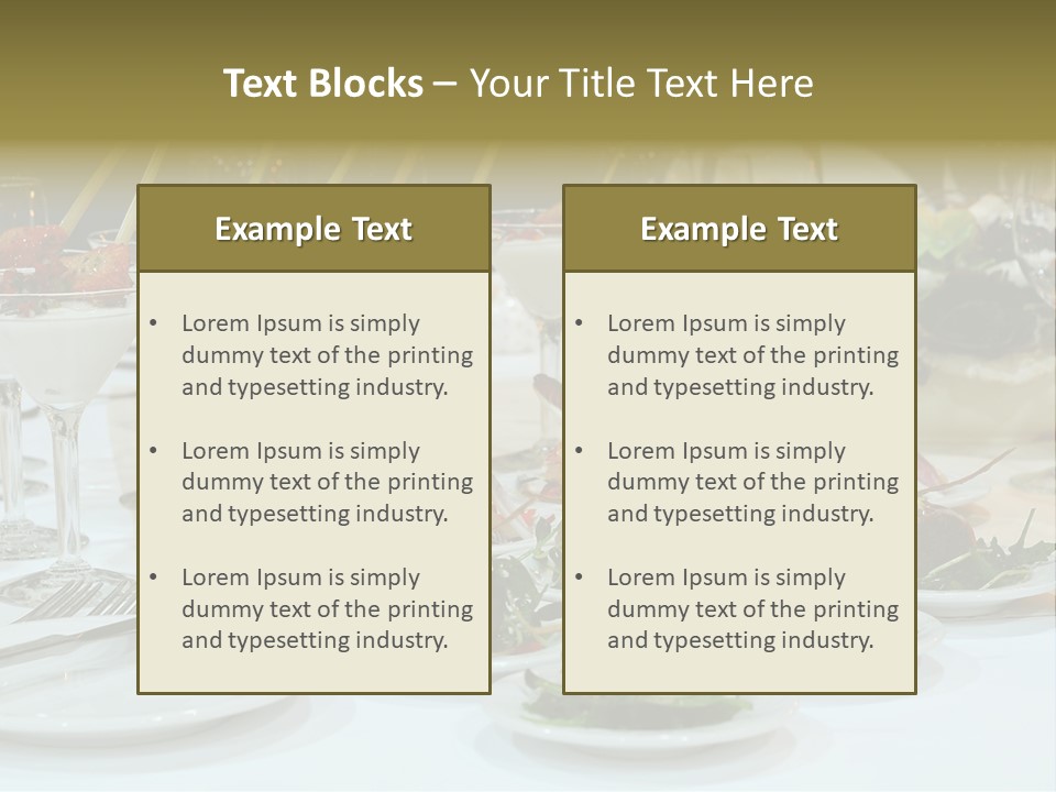 Wedding Formal Meal PowerPoint Template