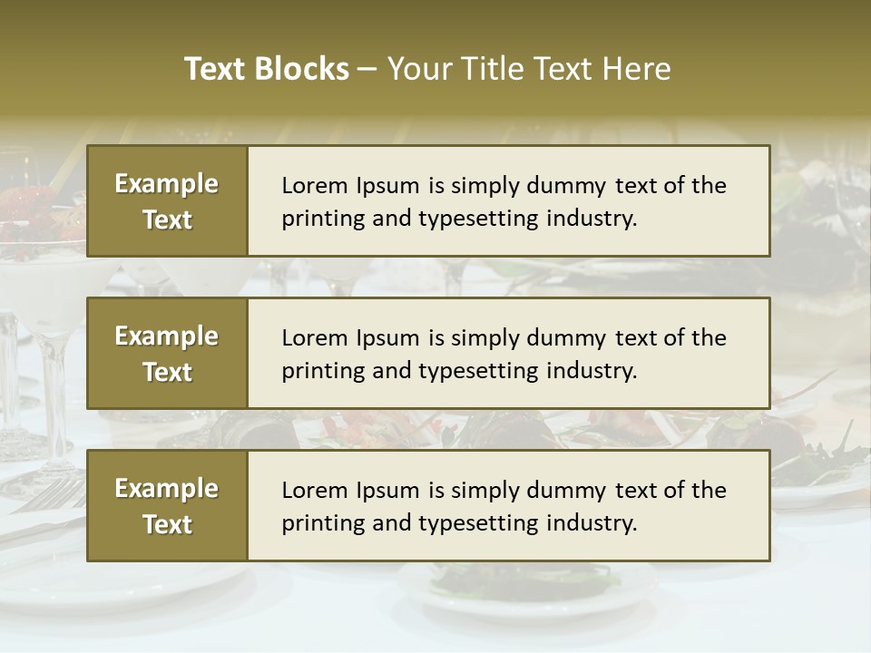 Wedding Formal Meal PowerPoint Template