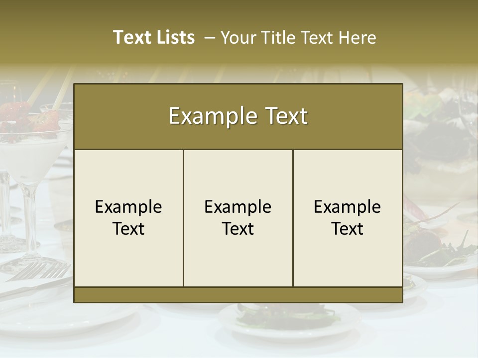 Wedding Formal Meal PowerPoint Template