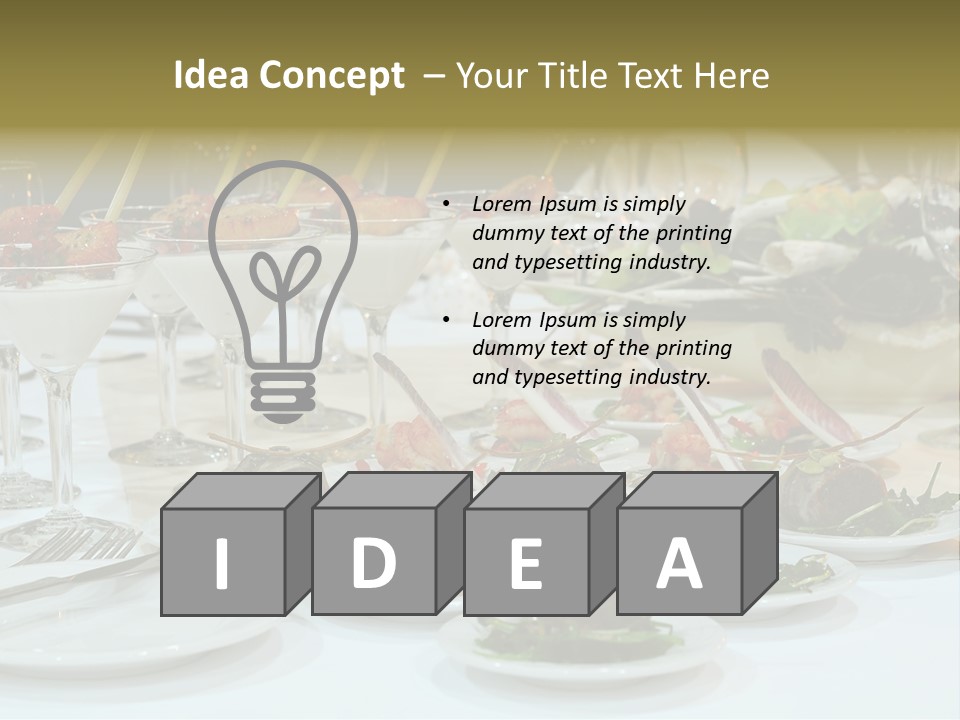 Wedding Formal Meal PowerPoint Template