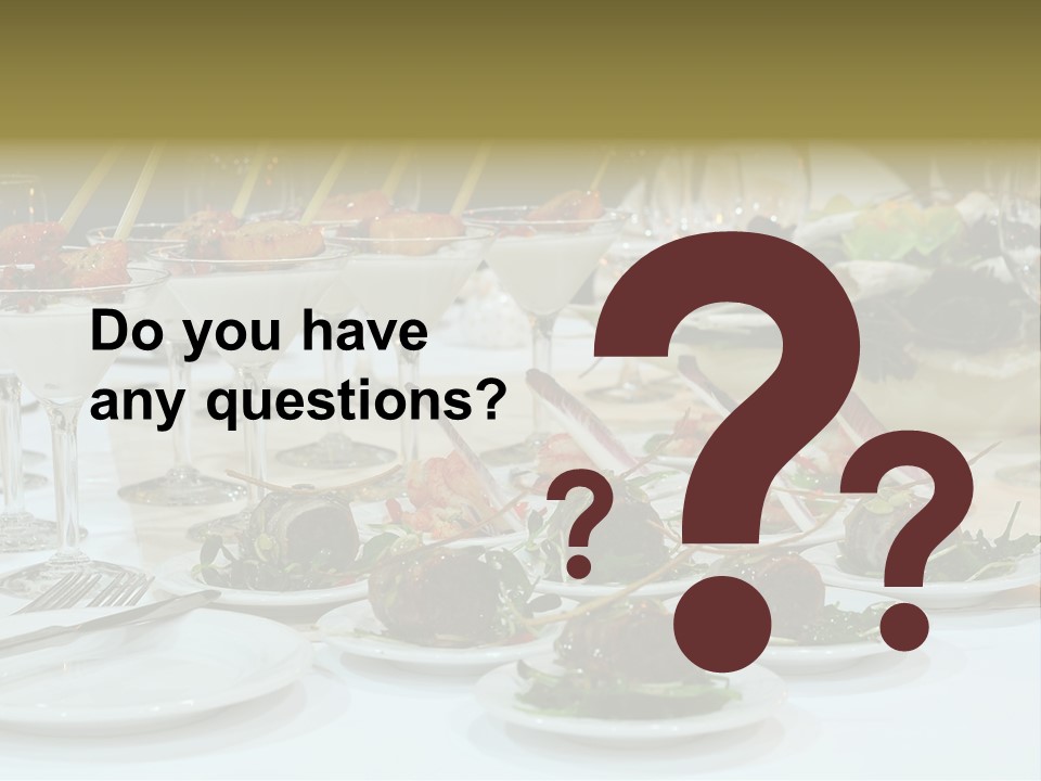 Wedding Formal Meal PowerPoint Template