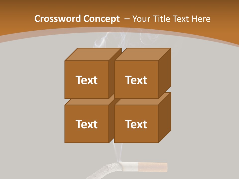 A Cigarette With Smoke Coming Out Of It On A Black Background PowerPoint Template