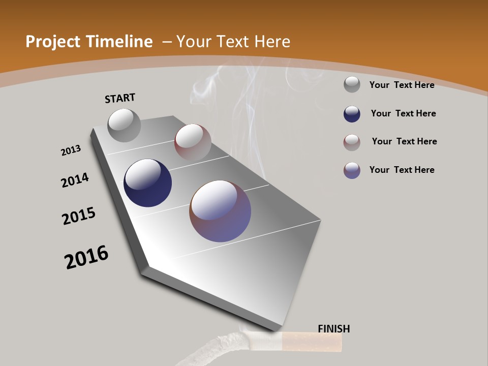 A Cigarette With Smoke Coming Out Of It On A Black Background PowerPoint Template