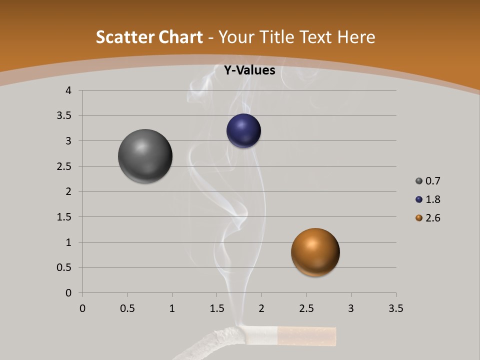 A Cigarette With Smoke Coming Out Of It On A Black Background PowerPoint Template