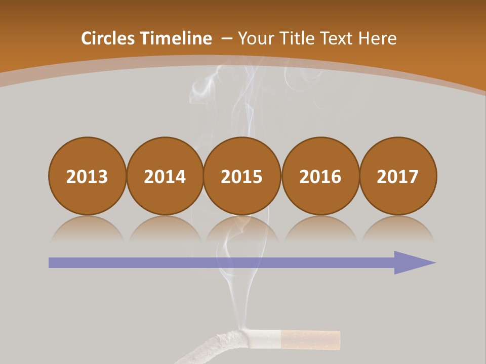 A Cigarette With Smoke Coming Out Of It On A Black Background PowerPoint Template