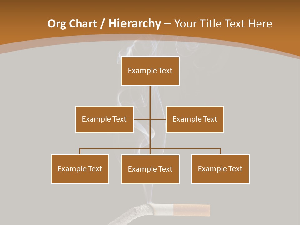 A Cigarette With Smoke Coming Out Of It On A Black Background PowerPoint Template