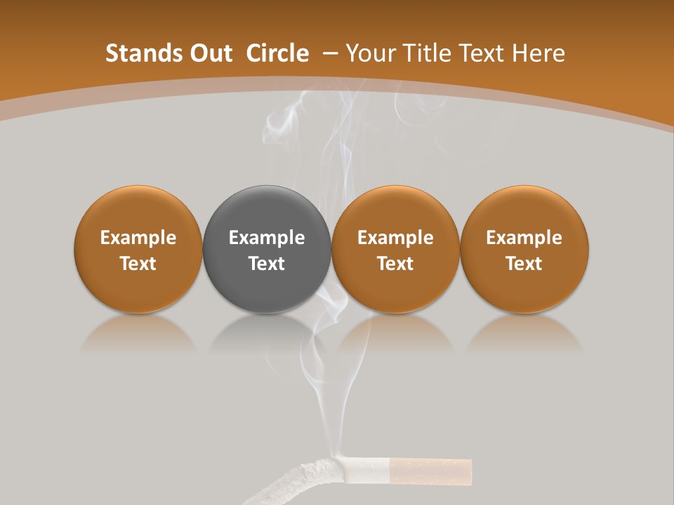 A Cigarette With Smoke Coming Out Of It On A Black Background PowerPoint Template