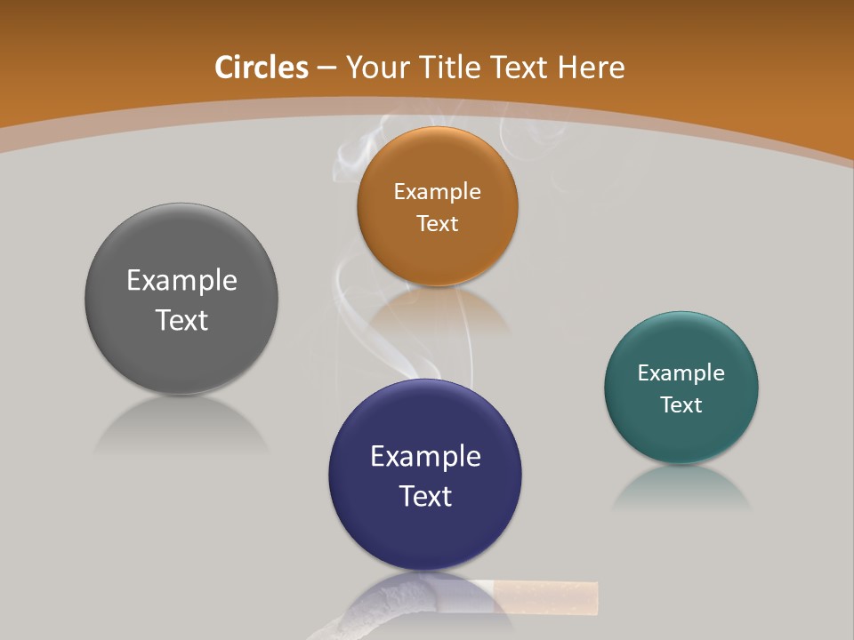 A Cigarette With Smoke Coming Out Of It On A Black Background PowerPoint Template