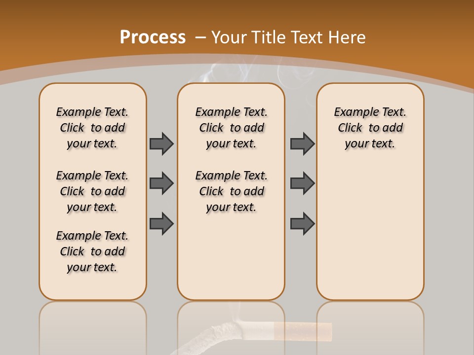 A Cigarette With Smoke Coming Out Of It On A Black Background PowerPoint Template