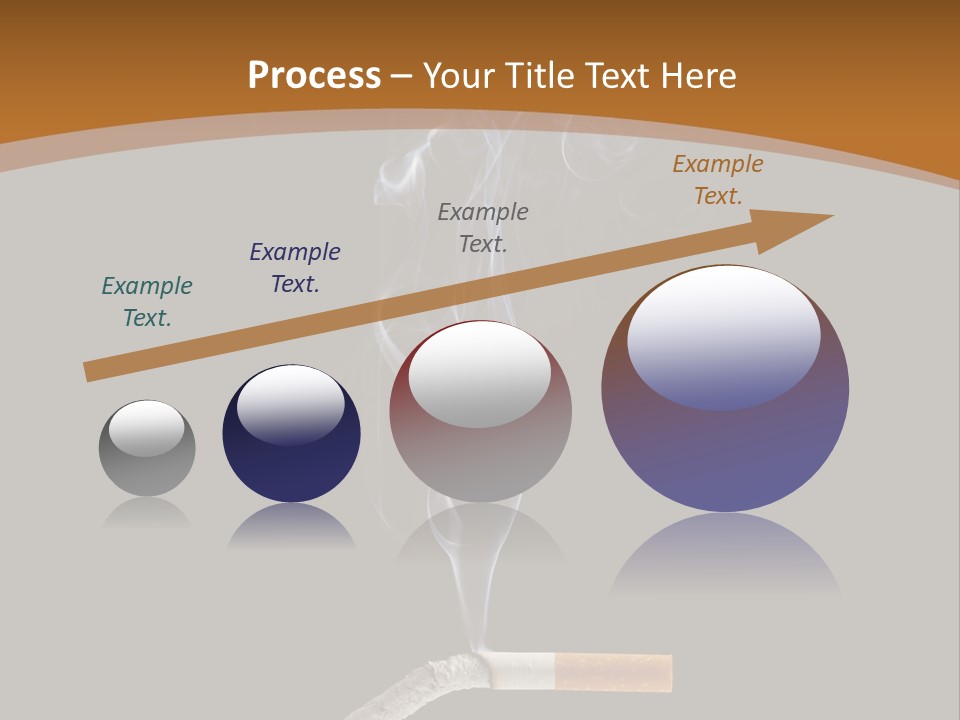 A Cigarette With Smoke Coming Out Of It On A Black Background PowerPoint Template