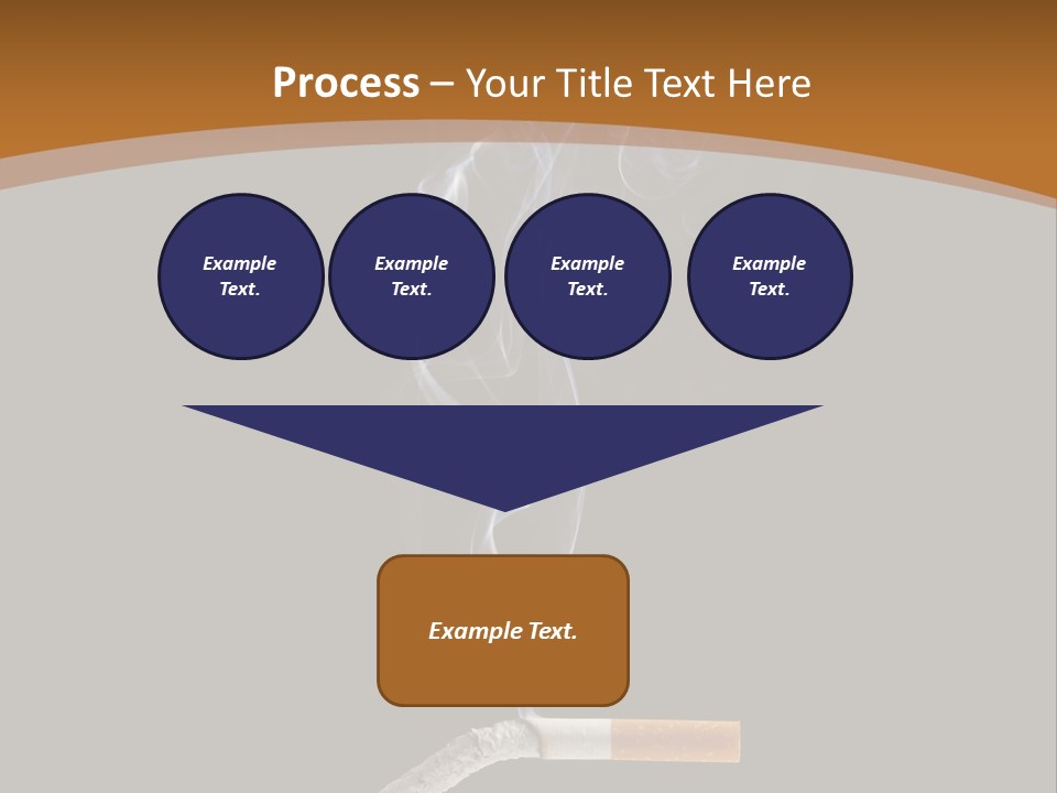 A Cigarette With Smoke Coming Out Of It On A Black Background PowerPoint Template