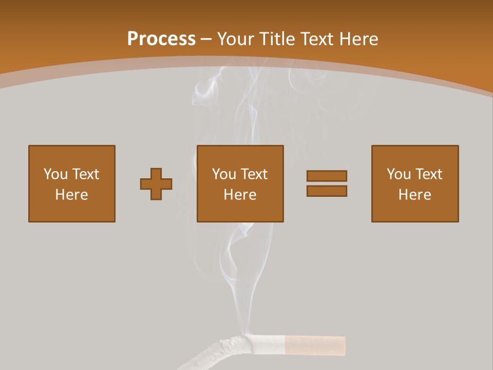 A Cigarette With Smoke Coming Out Of It On A Black Background PowerPoint Template