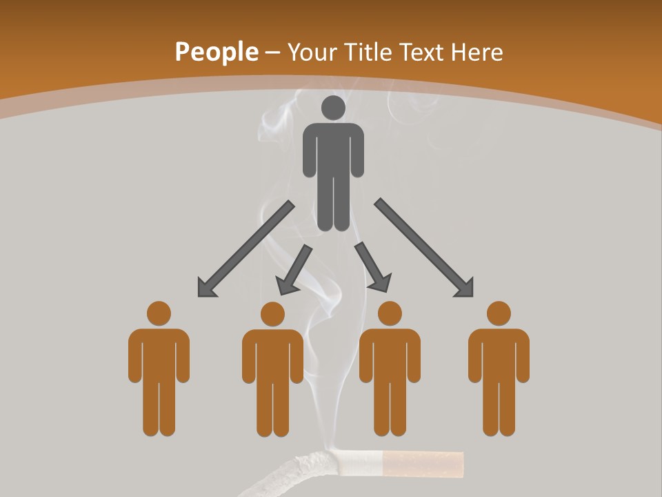 A Cigarette With Smoke Coming Out Of It On A Black Background PowerPoint Template