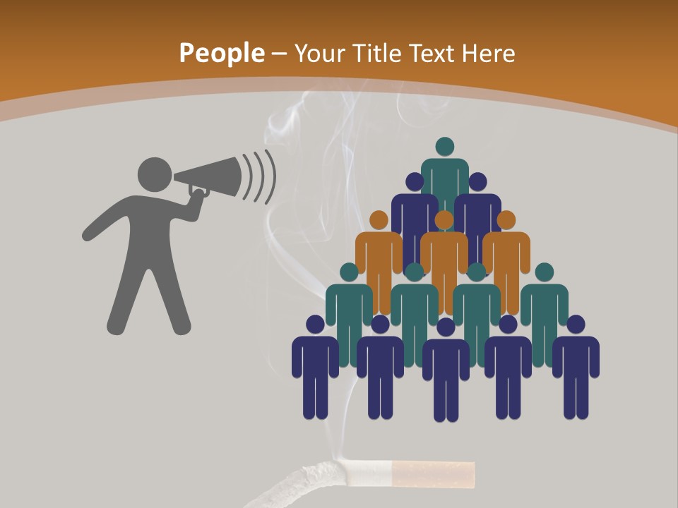 A Cigarette With Smoke Coming Out Of It On A Black Background PowerPoint Template
