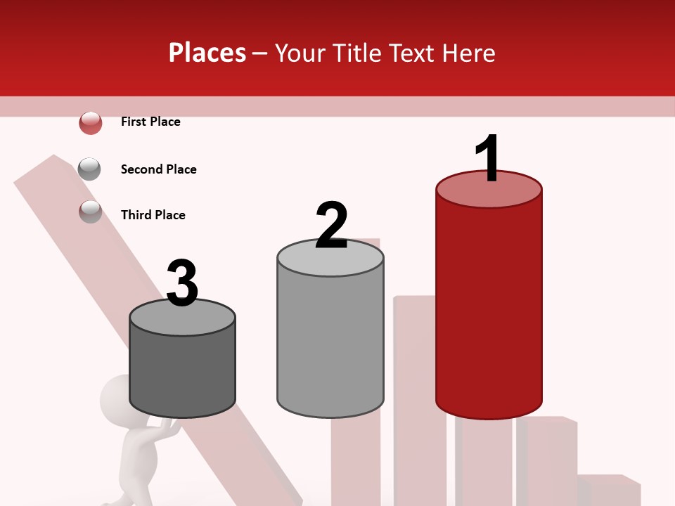 Company Red Step PowerPoint Template