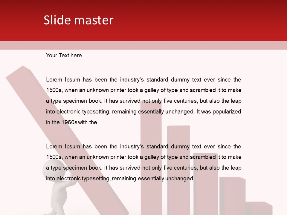 Company Red Step PowerPoint Template