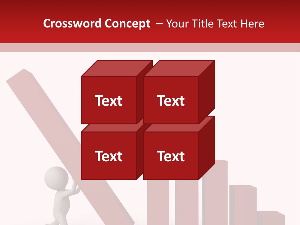 Company Red Step PowerPoint Template