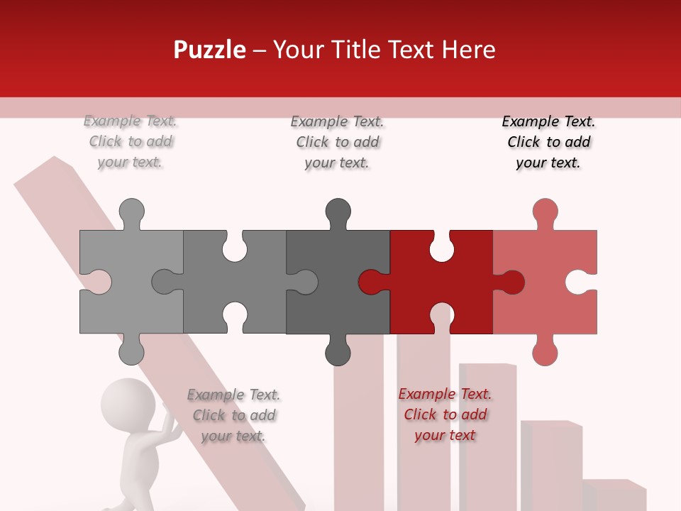 Company Red Step PowerPoint Template