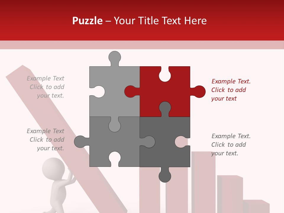 Company Red Step PowerPoint Template