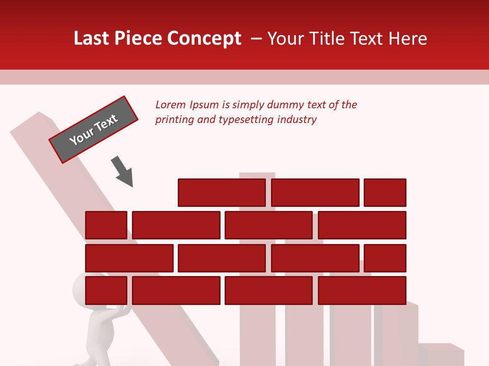 Company Red Step PowerPoint Template
