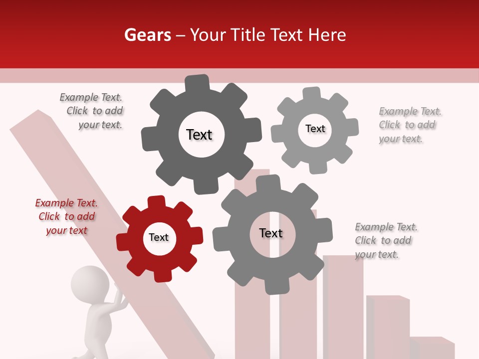 Company Red Step PowerPoint Template