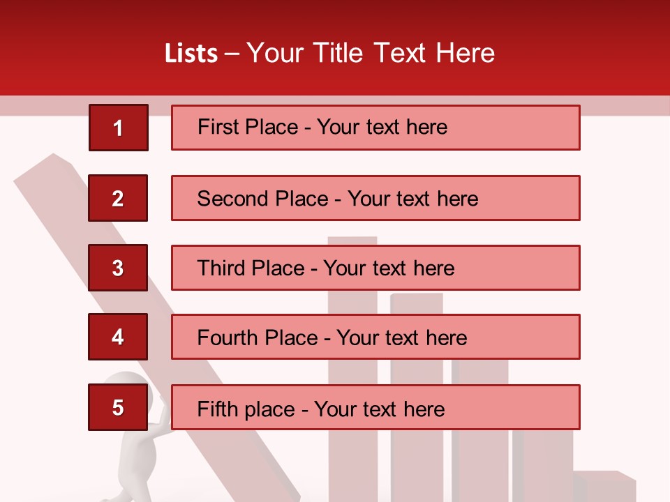 Company Red Step PowerPoint Template