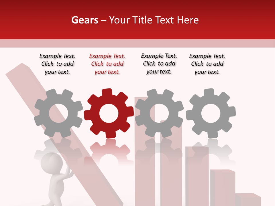 Company Red Step PowerPoint Template