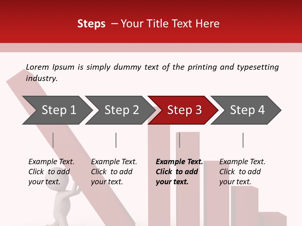 Company Red Step PowerPoint Template
