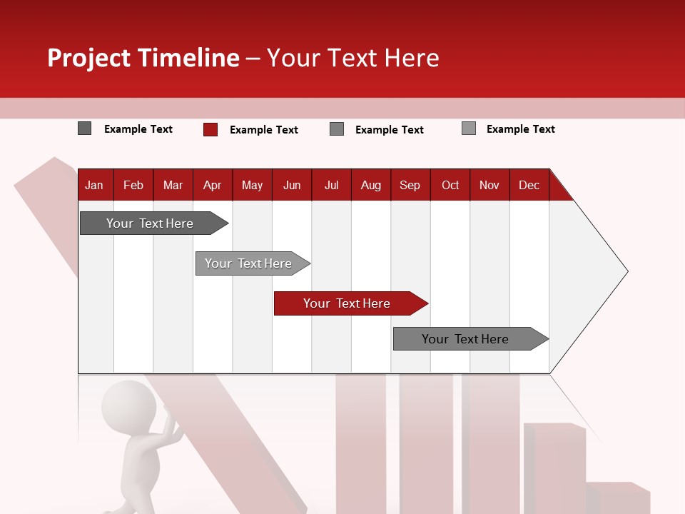 Company Red Step PowerPoint Template