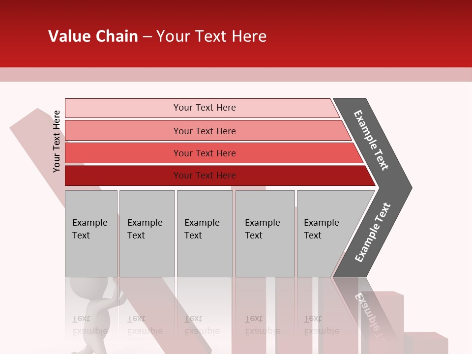 Company Red Step PowerPoint Template