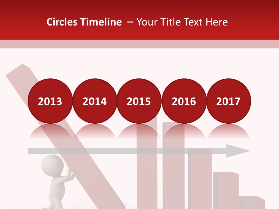 Company Red Step PowerPoint Template