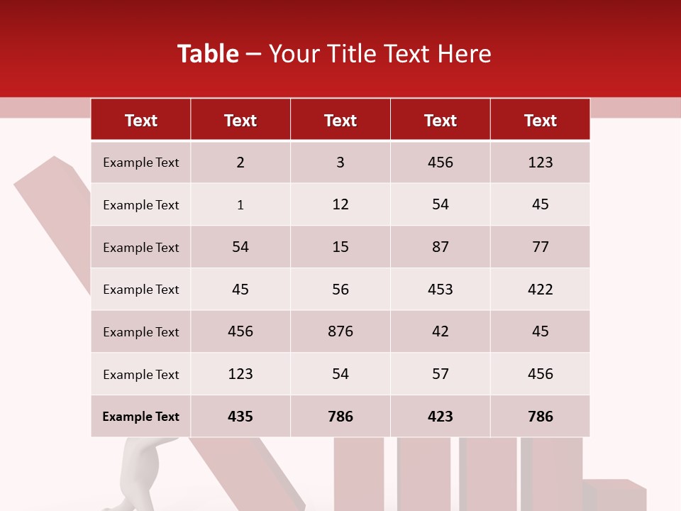 Company Red Step PowerPoint Template