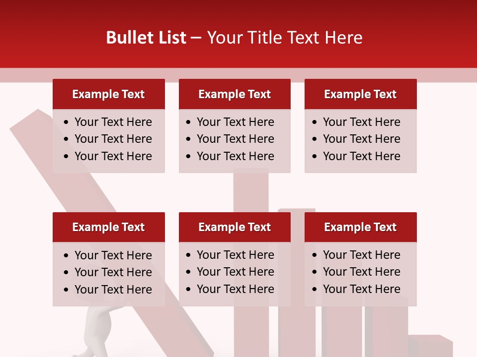 Company Red Step PowerPoint Template