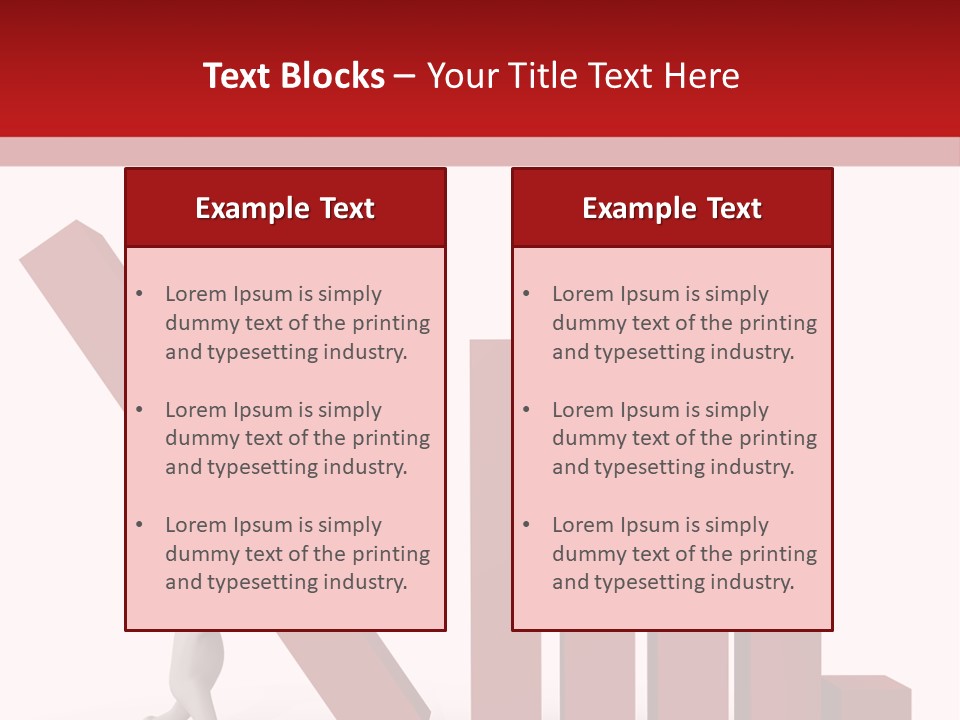 Company Red Step PowerPoint Template