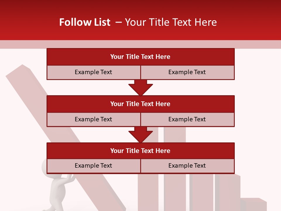 Company Red Step PowerPoint Template