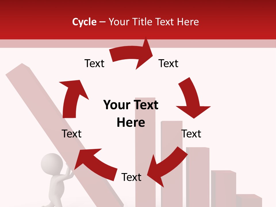 Company Red Step PowerPoint Template