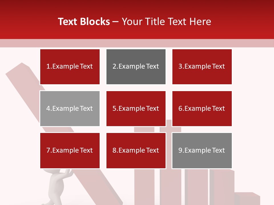 Company Red Step PowerPoint Template