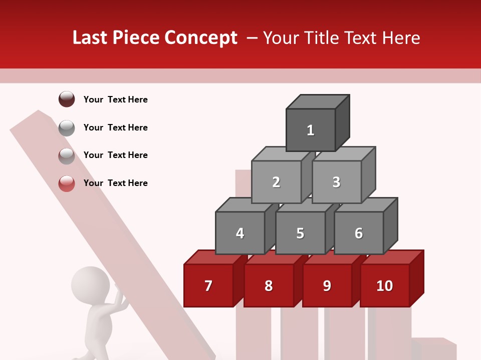 Company Red Step PowerPoint Template