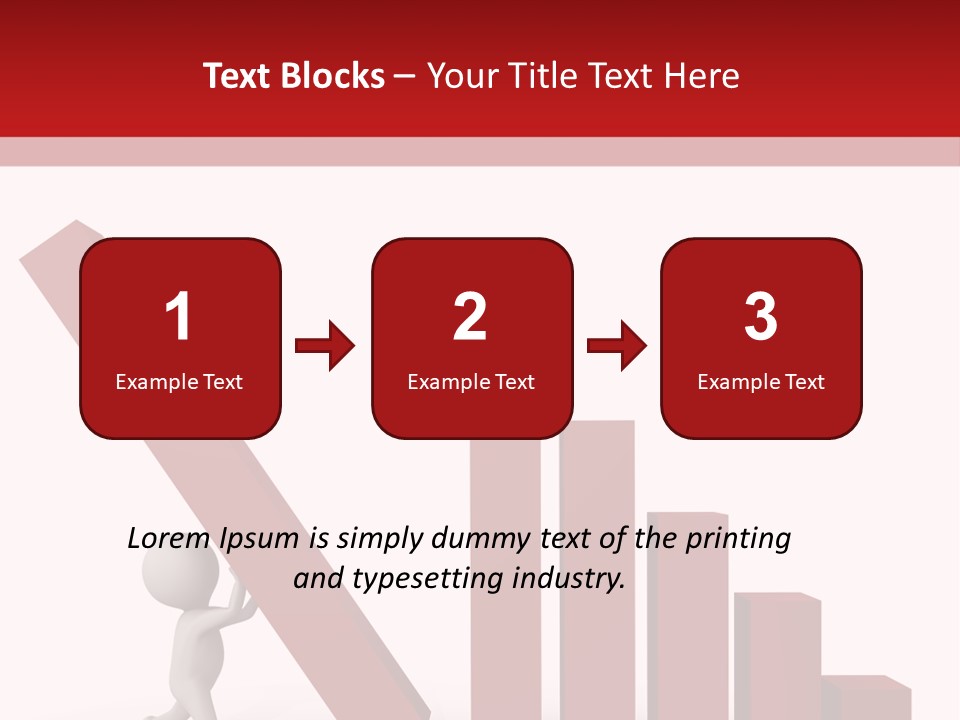 Company Red Step PowerPoint Template