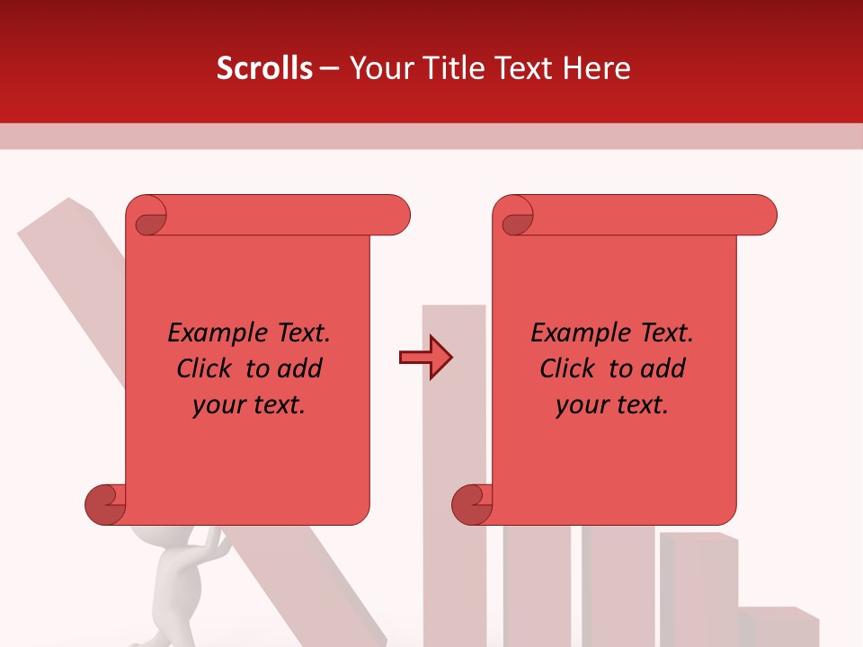 Company Red Step PowerPoint Template